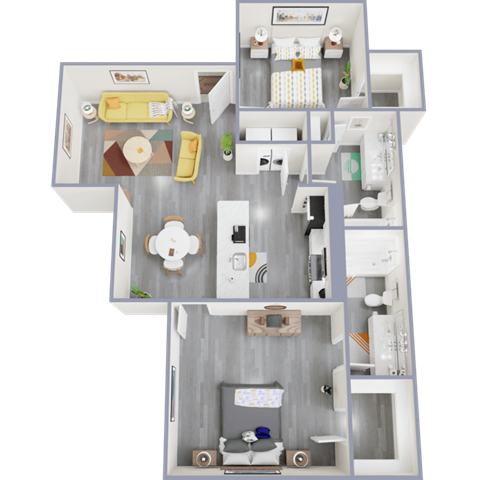 a floor plan of a 1 bedroom apartment with a bathroom and a living room